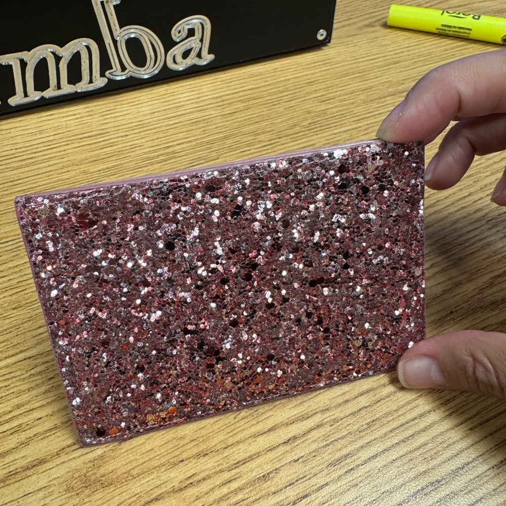 Kate Spade- ♠️ Pink Glitter Card Holder